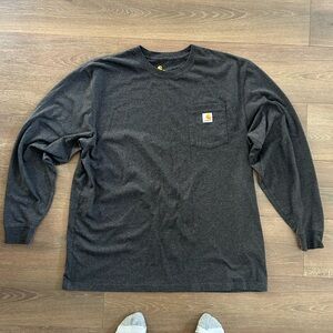 Carhartt Men's Dark Gray Long Sleeve Tee (Original Fit)